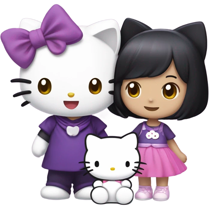 Kuromi purple hello kitty emoji