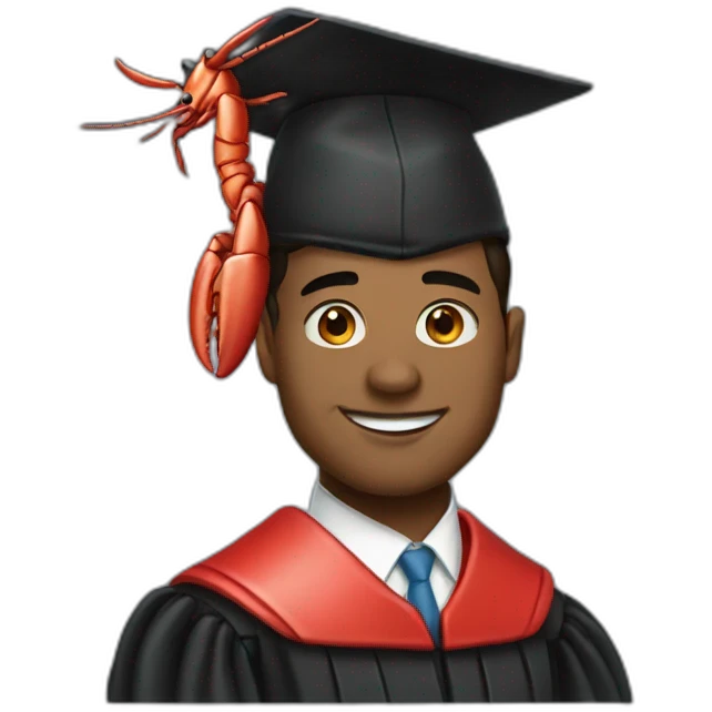 Lobster graduate emoji