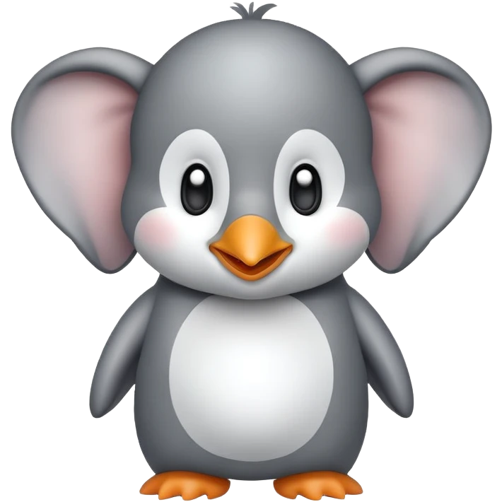 penguin in an elephant costume emoji