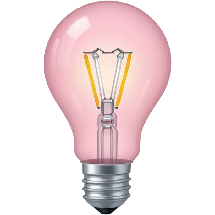 Light pink a transparent bulb les emoji