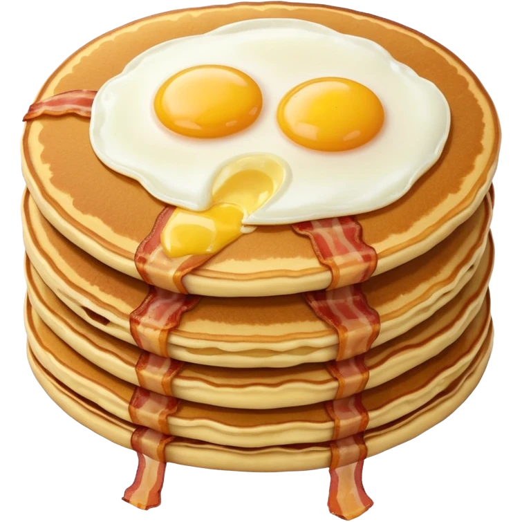 Pancakes, eggs and bacon emoji