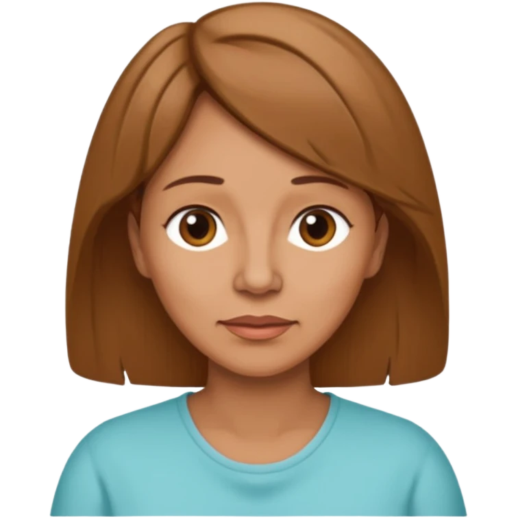a woman, middle age, waring a tracheal stoma emoji
