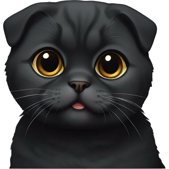 Black Scottish Fold emoji