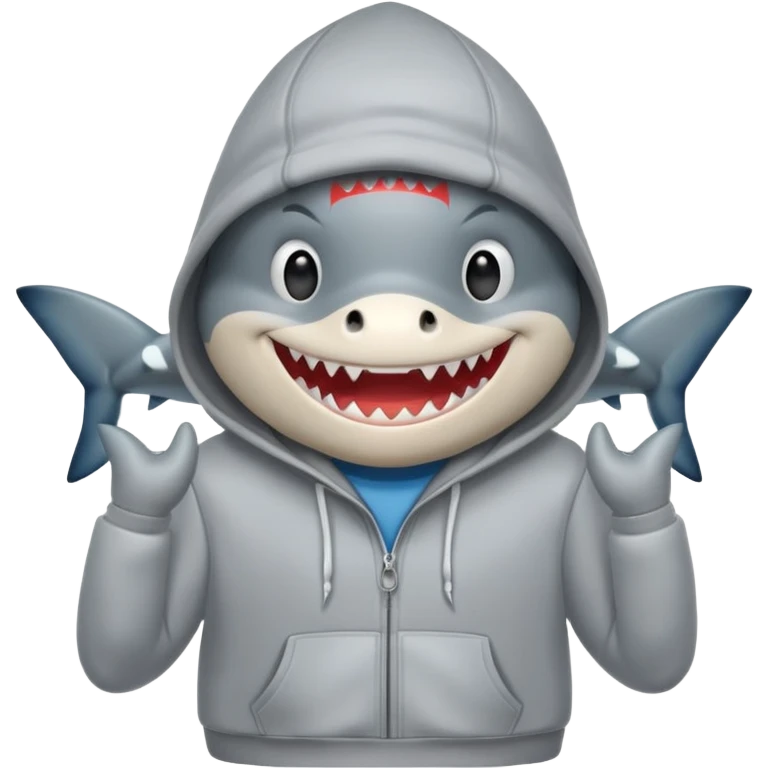 Shark wearing a hoodie  emoji