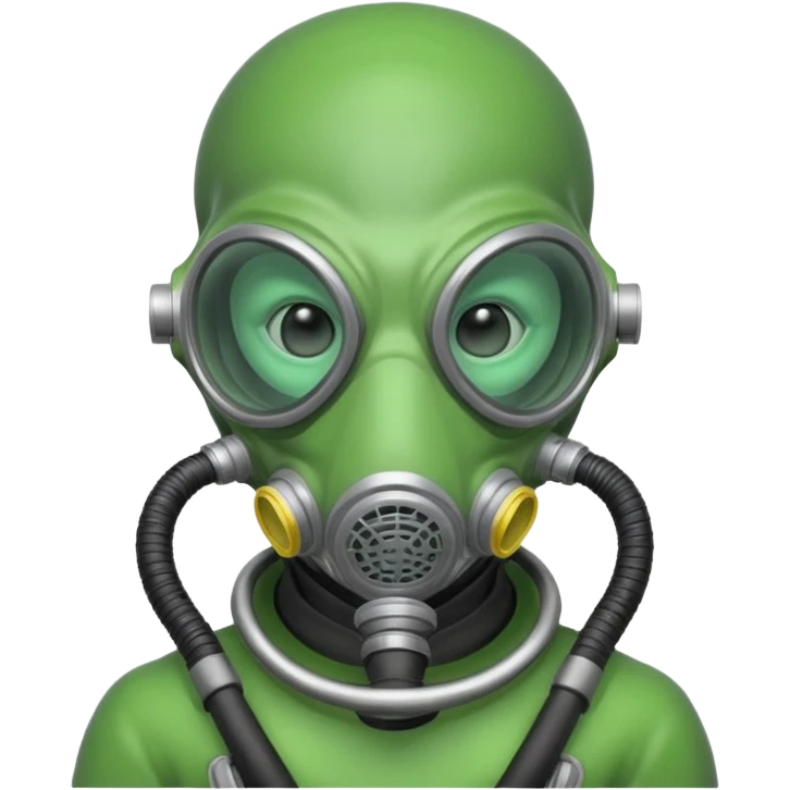 mask wearing alien emoji