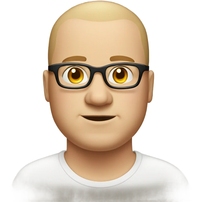 A fat white man with glasses and a buzz cut  emoji