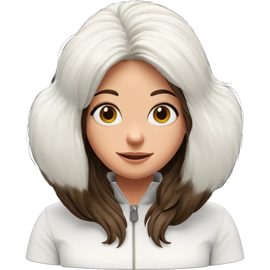smiling girl with brown hair emoji