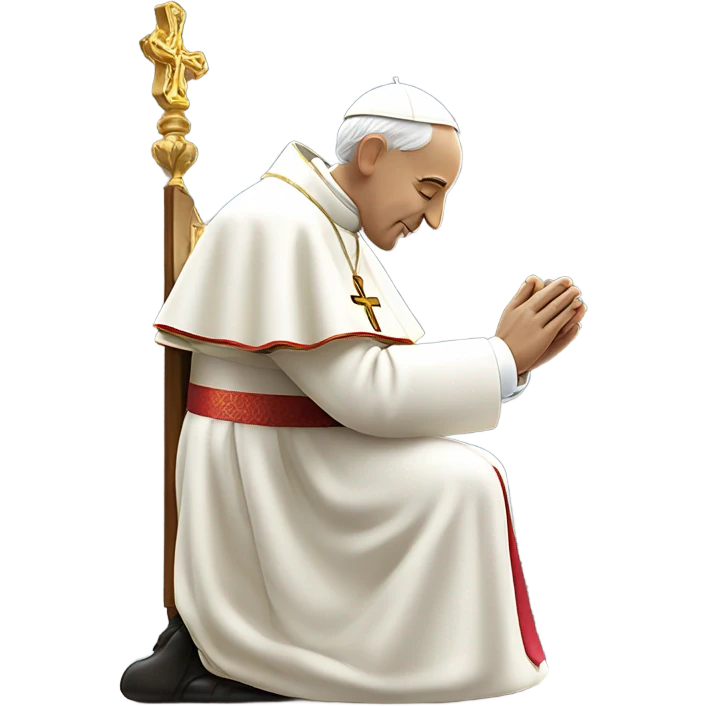 Pope in a praying position emoji