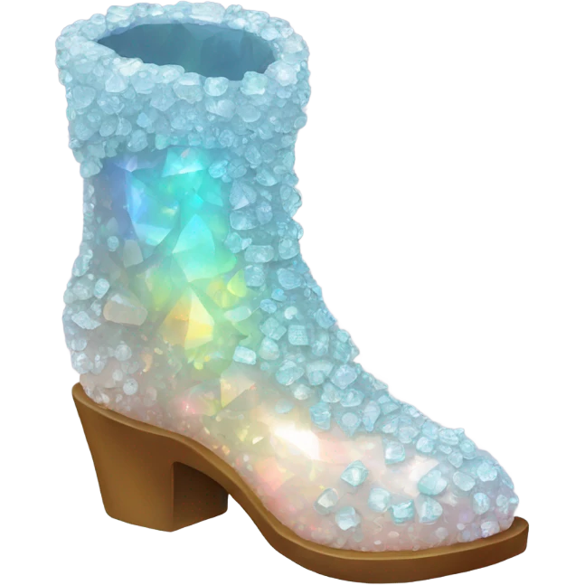opal Crystal covered boot emoji