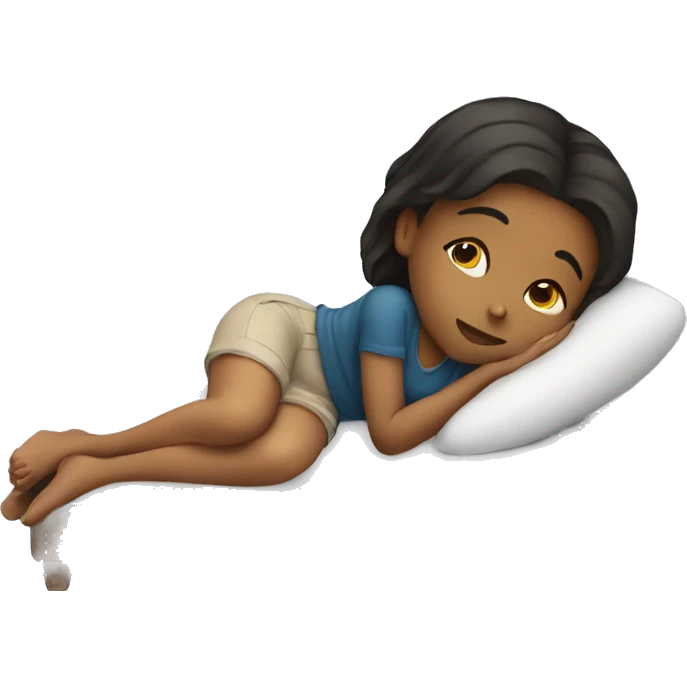girl laying down emoji