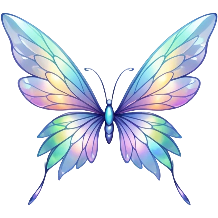 Iridescent Fairy wings emoji