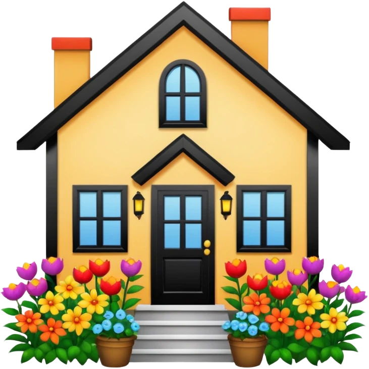 house of flowers emoji