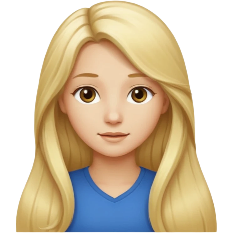 Girl blond long hars  emoji