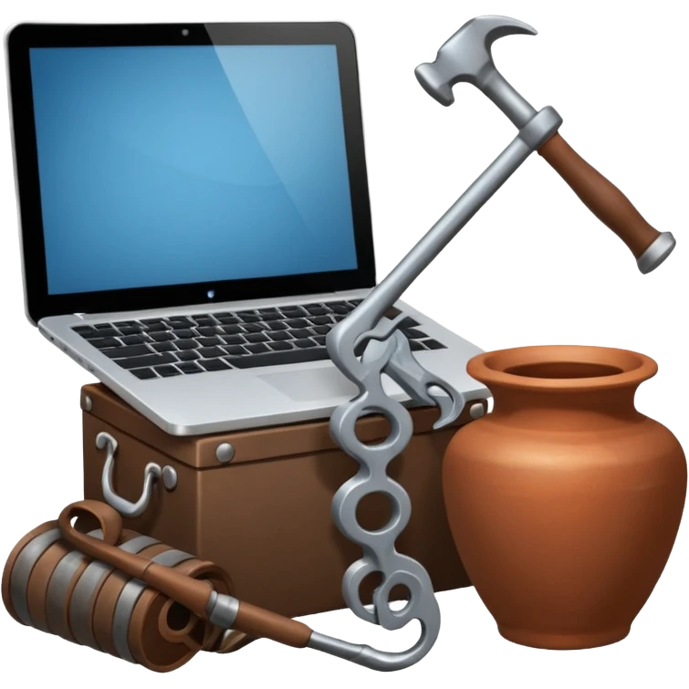 забрази асоціації: гончарство, ковальство, ІТ, фільми (в форматі емодзі-стікери)  emoji