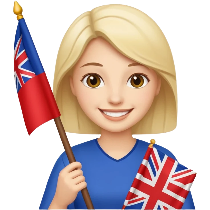Flag holder woman emoji