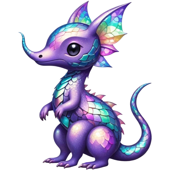 dark-pastel Randomly-colored sparkly exotic Fakémon-creature with random patterns emoji
