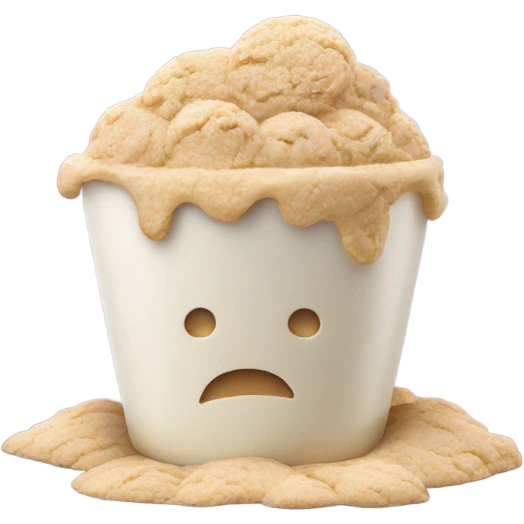 frozen yogurt in a cup with crushed buscuit topping emoji