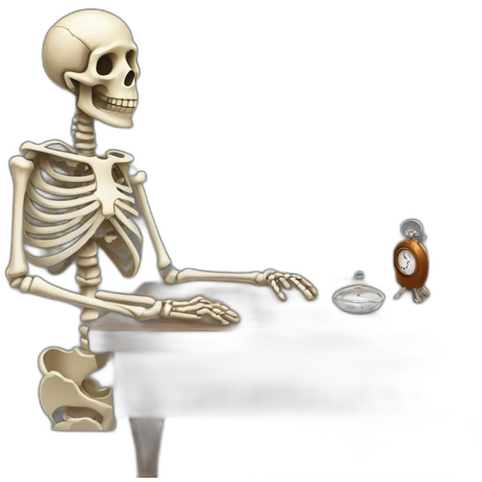 waiting-looking-at-watch-so-long-becoming-skeleton emoji