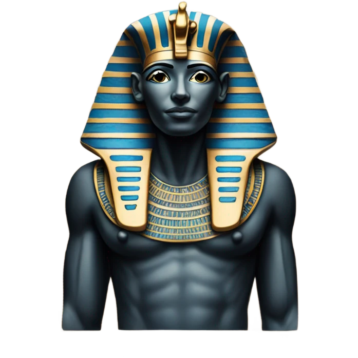 egypt sarcophagus coffie gold blue white black , full body  emoji
