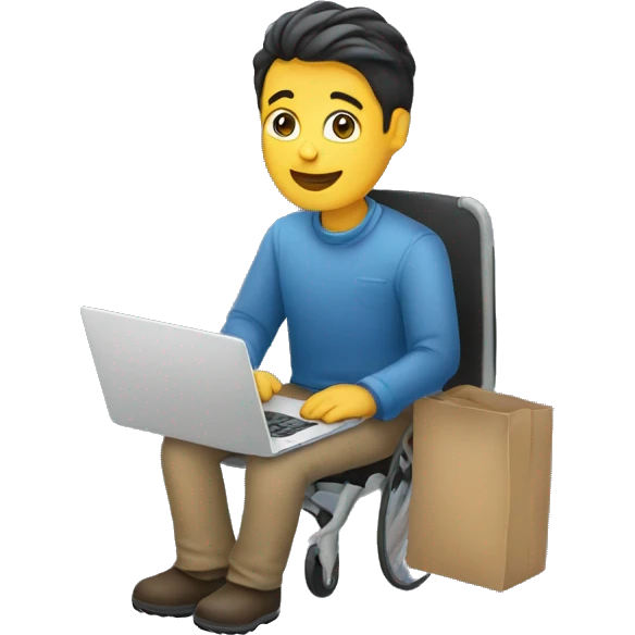 People accessibility with laptop emoji