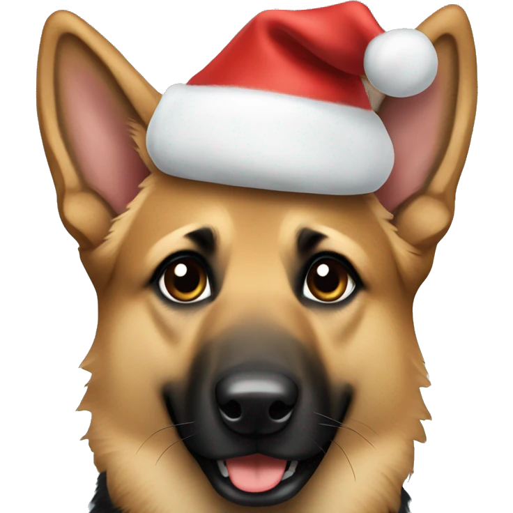 Christmas German Shepherd  emoji