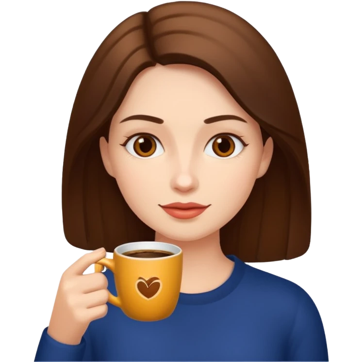woman drinking coffee emoji