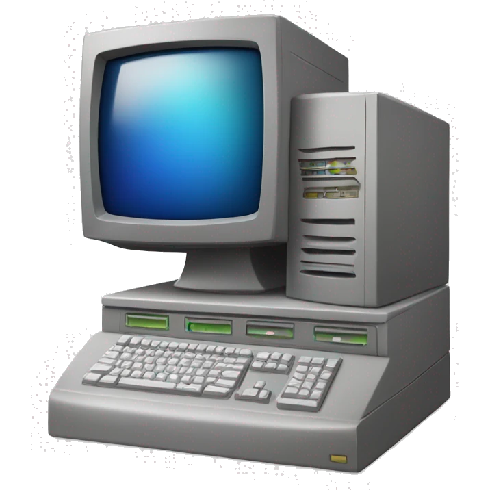 old server computer desktop with clear backgro emoji