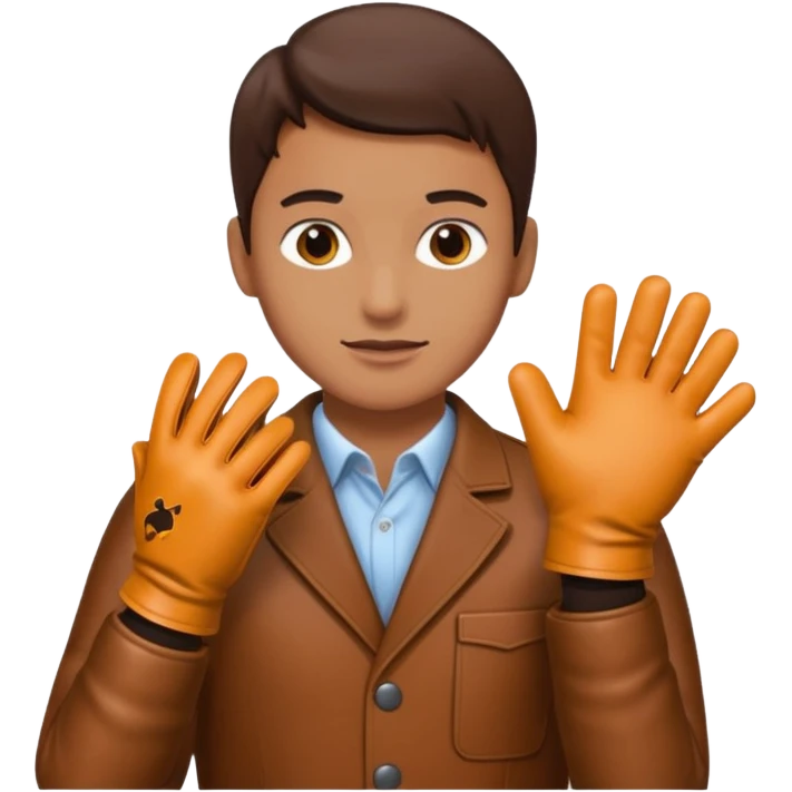 putting on glove emoji