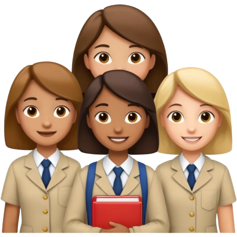 students in school uniforms emoji