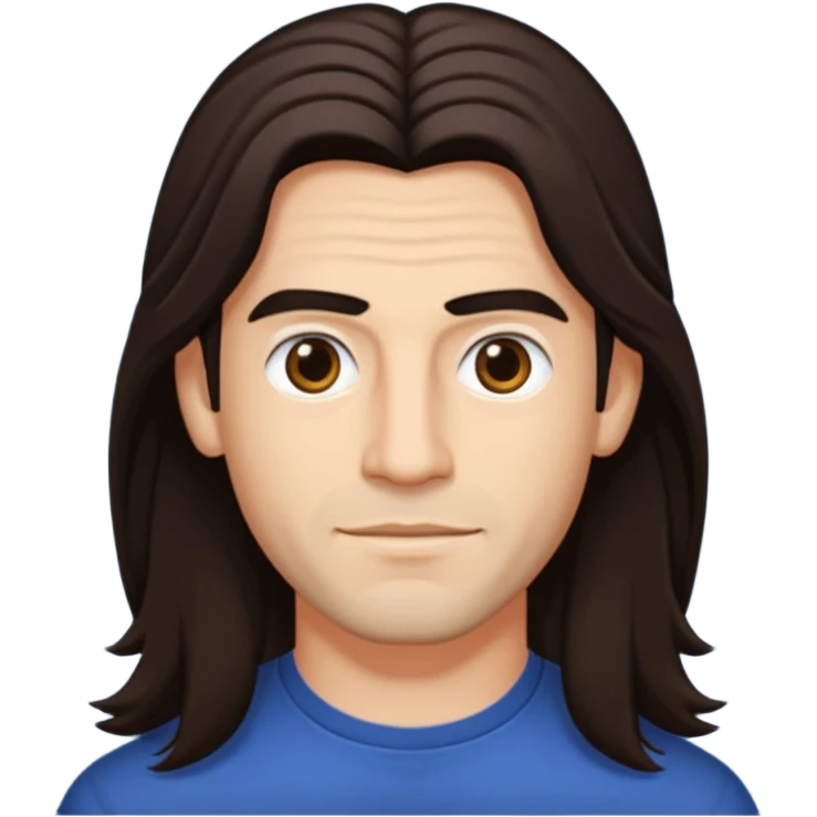Reginald Arivizu (b.1969) with dark brown long hair emoji