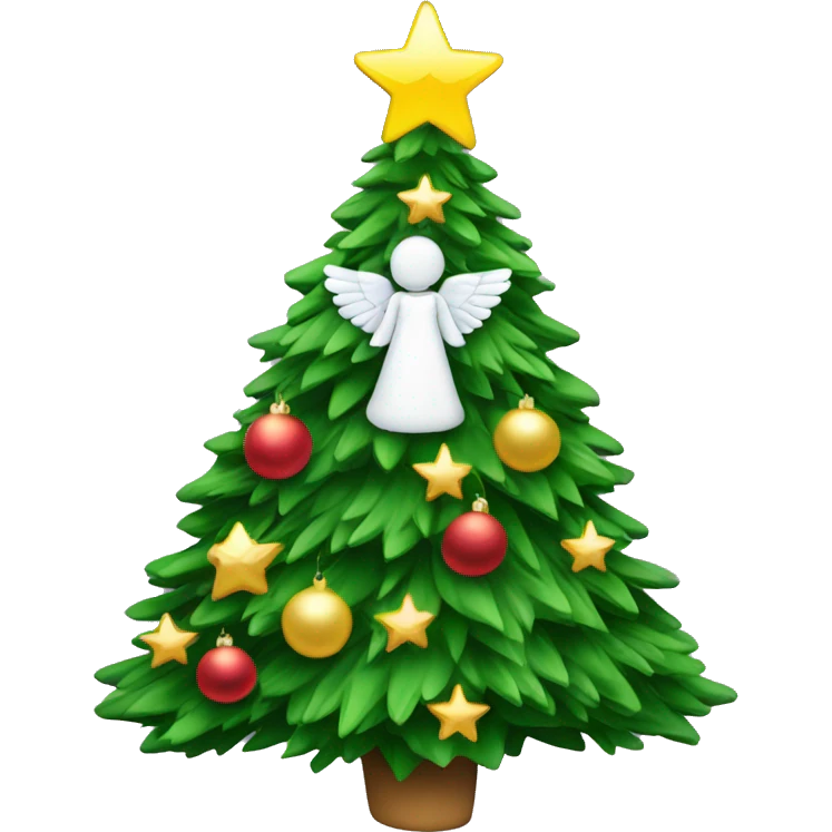 Christmas tree with angel on top emoji