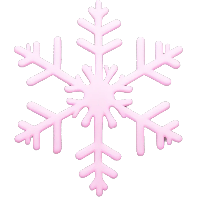 pastel pink snowflake  emoji