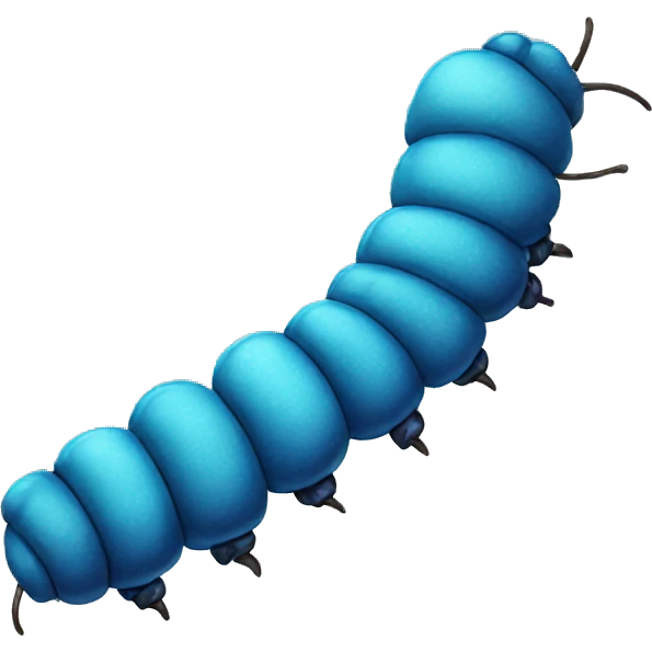 blue catepillar emoji