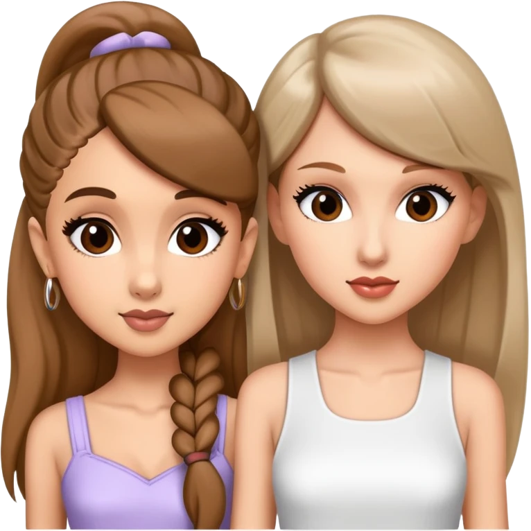 Ariana grande with Taylor swift emoji