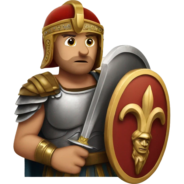 roman warrior showing his ring finger emoji