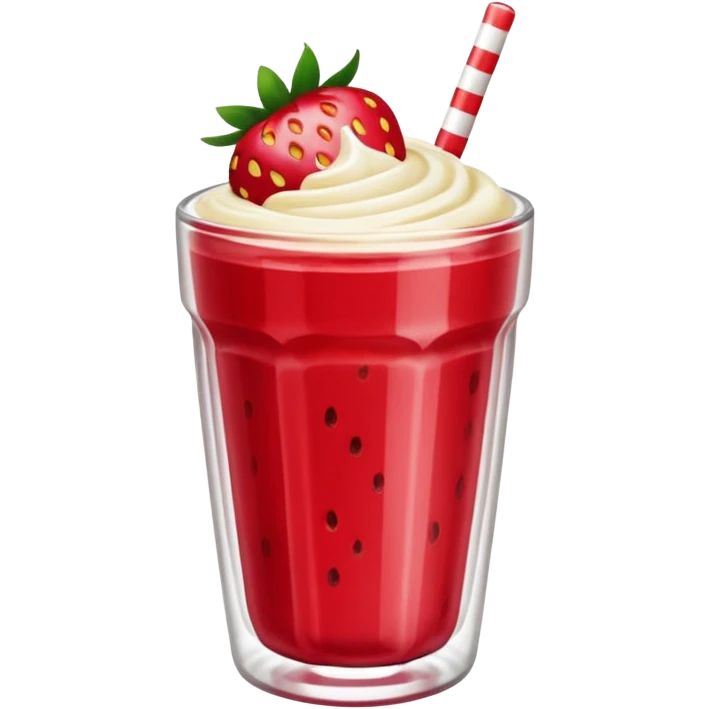 fresas con crema blanca en un vaso emoji