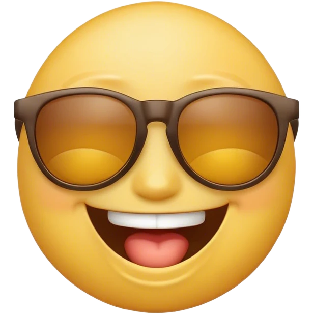 Emoji laughing with sunglasses on  emoji