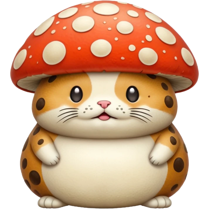 Mushroom fat cat emoji