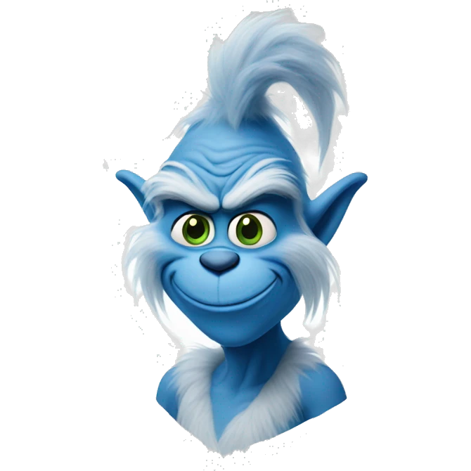 Blue grinch emoji