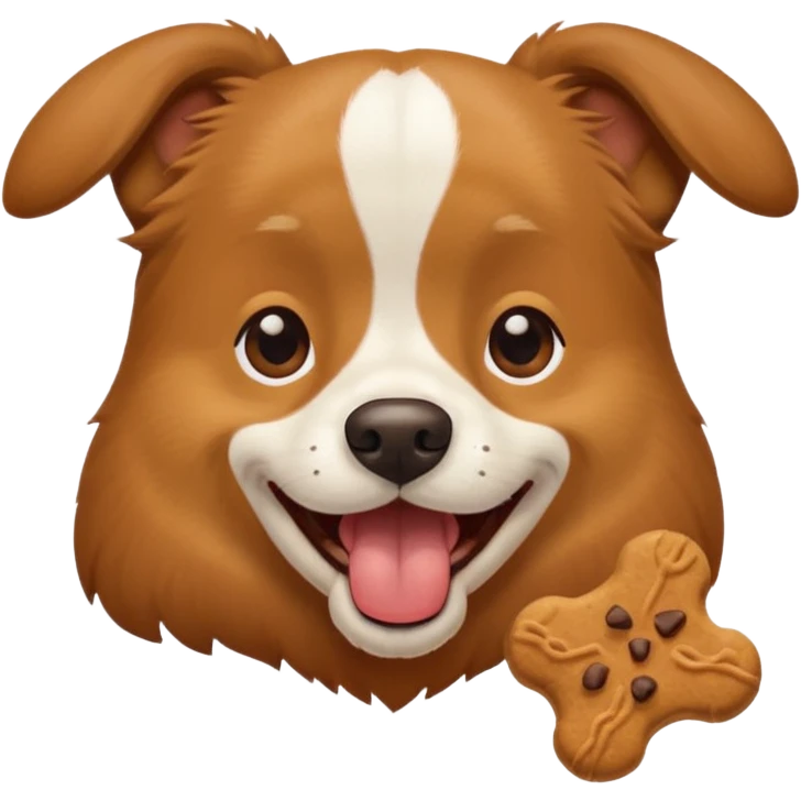 dog eating dog treat emoji