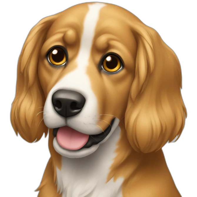 Un chien couleur safran  emoji