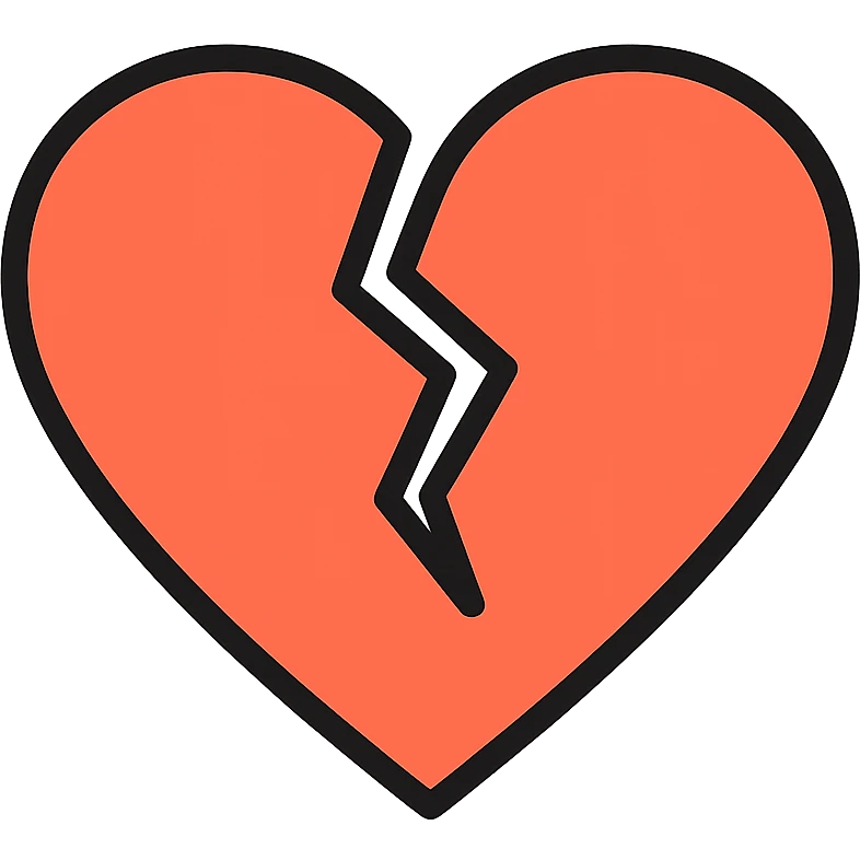 colored broken heart icon emoji