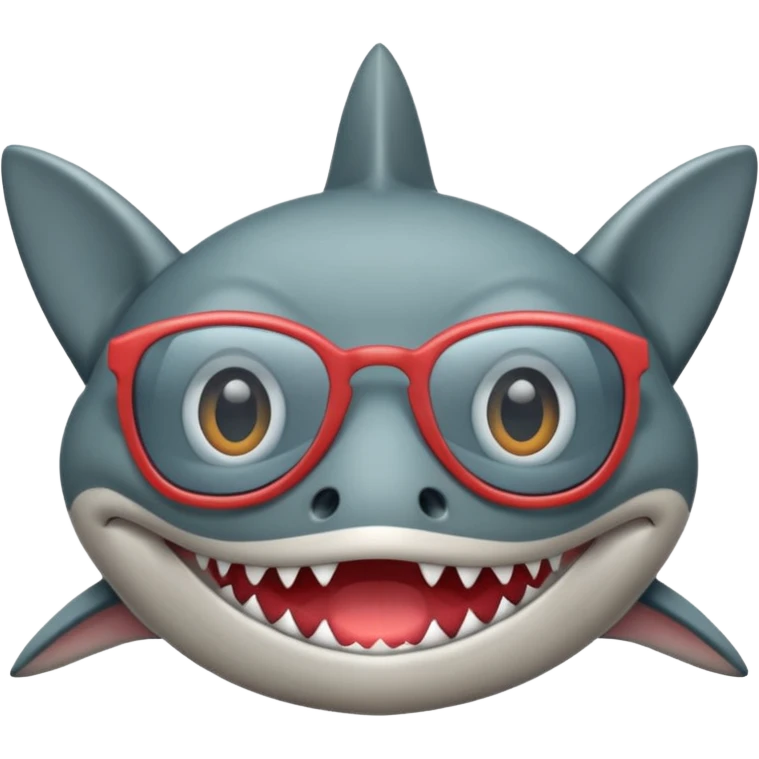 Tiburón con lentes emoji