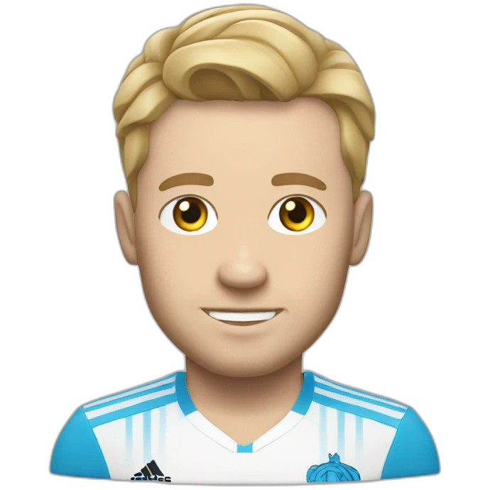 White man Olympique de Marseille supporter emoji