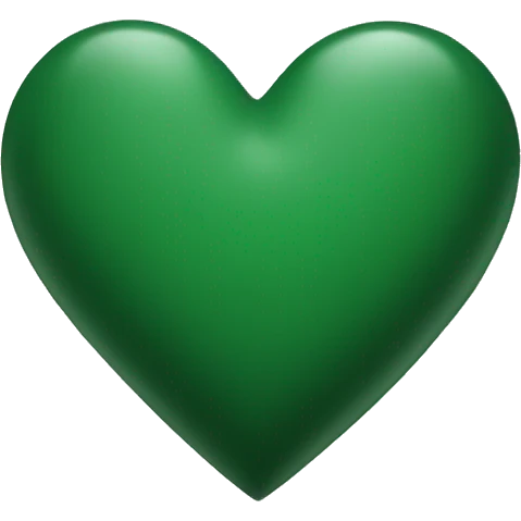 Forest green heart  emoji