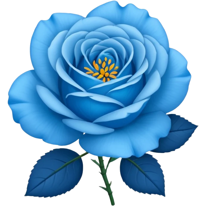rose shape flower, no stem, now make it a vibrant blue color emoji
