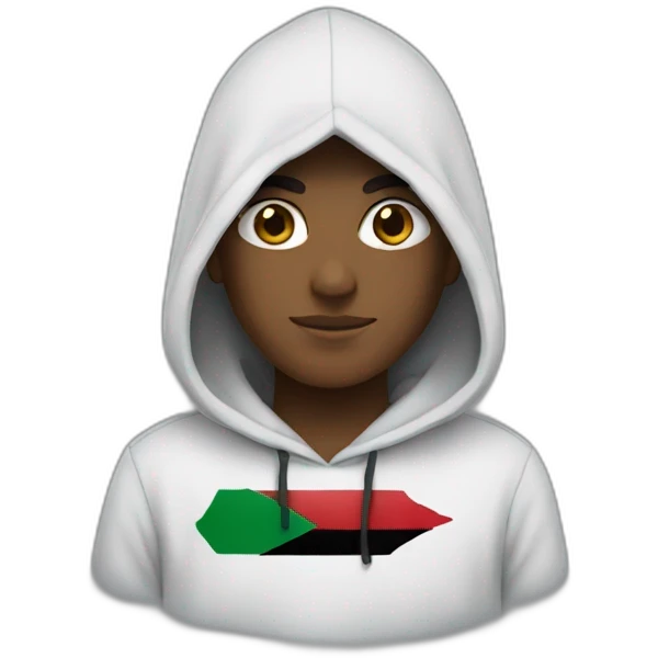 I can't wearing hoodie with palestinian flag emoji