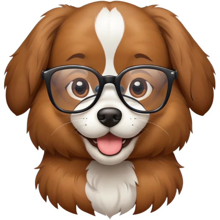 Dog wit glasses  emoji
