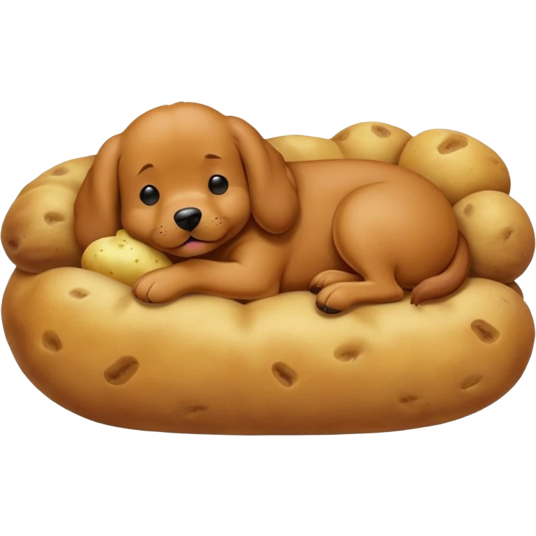 🛋️ couch + potato dog 🐶🥔 + sleeping💤 😴 emoji