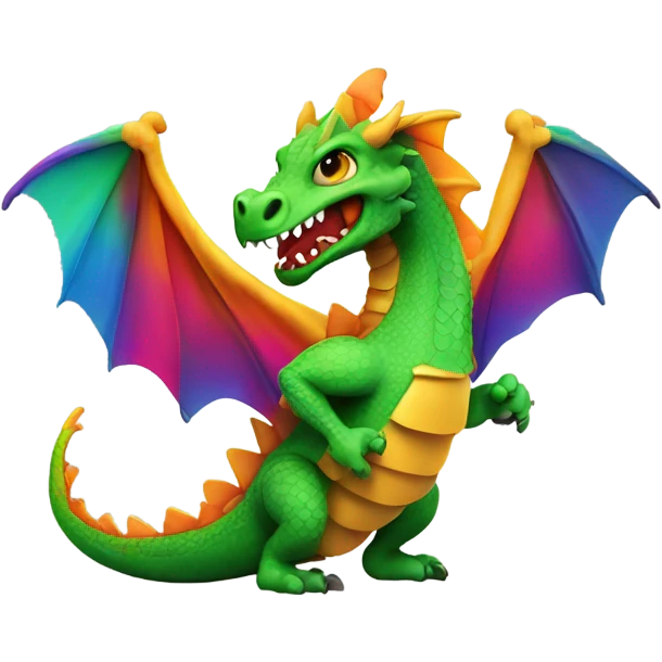 Dragon eating a taco emoji